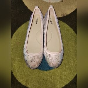 Cat & Jack Girl Pink Sparkle Shoes 2 NWOT